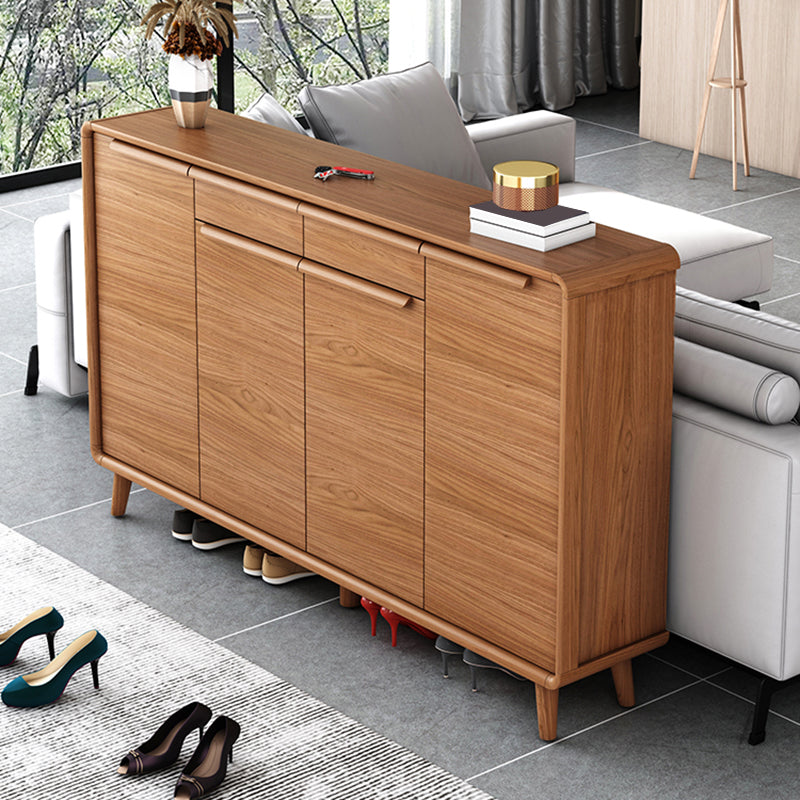 Modern Rectangle Wood Side Cabinet Bar Pulls Cabinet With Doors Clearhalo 'Cabinets & Chests' 'cabinets_chests' 'furn' 'furn_cabinets_chests' 'Furniture' 'Living Room Furniture' 5932278
