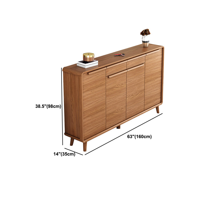 Modern Rectangle Wood Side Cabinet Bar Pulls Cabinet With Doors Clearhalo 'Cabinets & Chests' 'cabinets_chests' 'furn' 'furn_cabinets_chests' 'Furniture' 'Living Room Furniture' 5932283