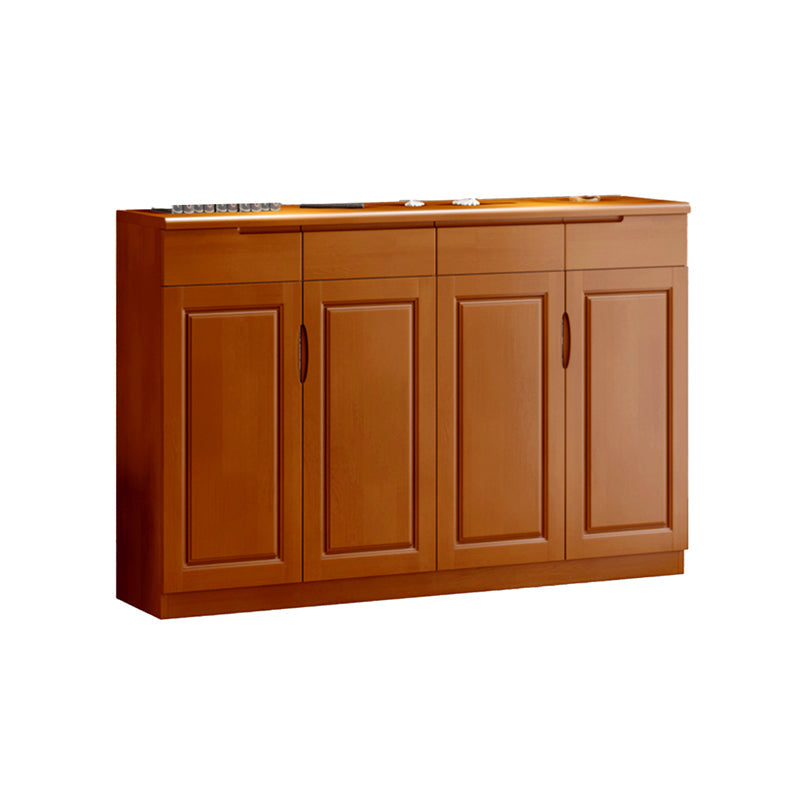 Single Modern Rectangle Side Cabinet Standard Wood Storage Cabinet 63"L x 15"W x 39.4"H Brown Clearhalo 'Cabinets & Chests' 'cabinets_chests' 'furn' 'furn_cabinets_chests' 'Furniture' 'Living Room Furniture' 5932285