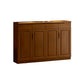 Single Modern Rectangle Side Cabinet Standard Wood Storage Cabinet 63"L x 15"W x 39.4"H Nut-Brown Clearhalo 'Cabinets & Chests' 'cabinets_chests' 'furn' 'furn_cabinets_chests' 'Furniture' 'Living Room Furniture' 5932286