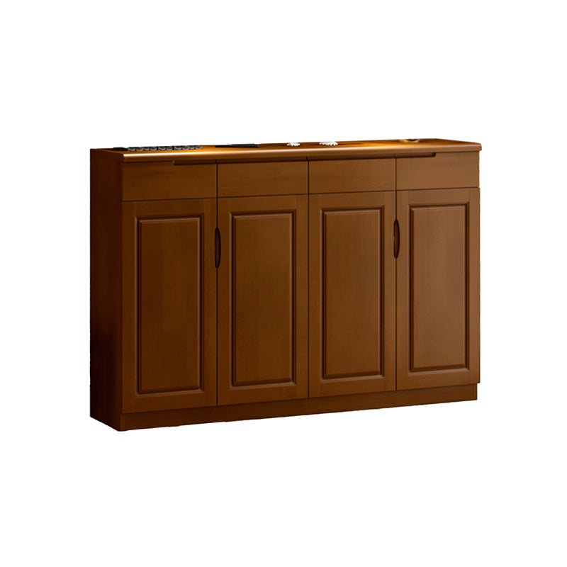 Single Modern Rectangle Side Cabinet Standard Wood Storage Cabinet 63"L x 15"W x 39.4"H Nut-Brown Clearhalo 'Cabinets & Chests' 'cabinets_chests' 'furn' 'furn_cabinets_chests' 'Furniture' 'Living Room Furniture' 5932286