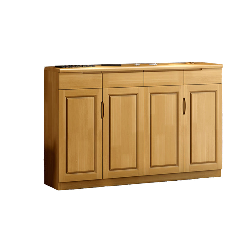 Single Modern Rectangle Side Cabinet Standard Wood Storage Cabinet 63"L x 15"W x 39.4"H Natural Clearhalo 'Cabinets & Chests' 'cabinets_chests' 'furn' 'furn_cabinets_chests' 'Furniture' 'Living Room Furniture' 5932288