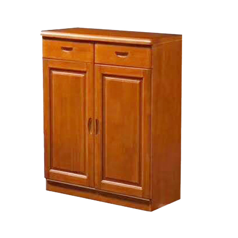 Single Modern Rectangle Side Cabinet Standard Wood Storage Cabinet 31.5"L x 15"W x 39.4"H Brown Clearhalo 'Cabinets & Chests' 'cabinets_chests' 'furn' 'furn_cabinets_chests' 'Furniture' 'Living Room Furniture' 5932292
