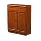 Single Modern Rectangle Side Cabinet Standard Wood Storage Cabinet 31.5"L x 15"W x 39.4"H Nut-Brown Clearhalo 'Cabinets & Chests' 'cabinets_chests' 'furn' 'furn_cabinets_chests' 'Furniture' 'Living Room Furniture' 5932299