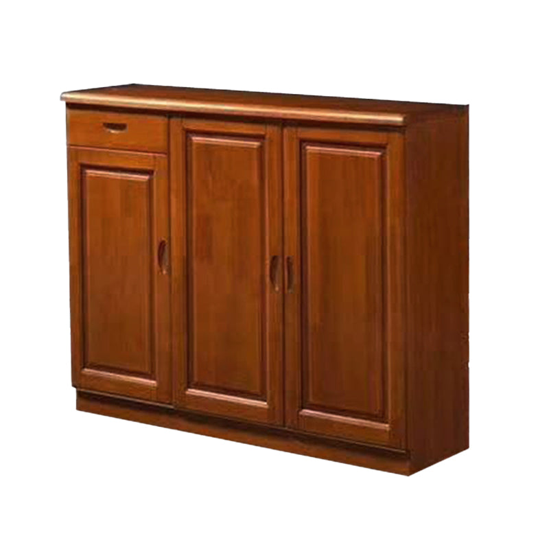 Single Modern Rectangle Side Cabinet Standard Wood Storage Cabinet 47.2"L x 15"W x 39.4"H Nut-Brown Clearhalo 'Cabinets & Chests' 'cabinets_chests' 'furn' 'furn_cabinets_chests' 'Furniture' 'Living Room Furniture' 5932300