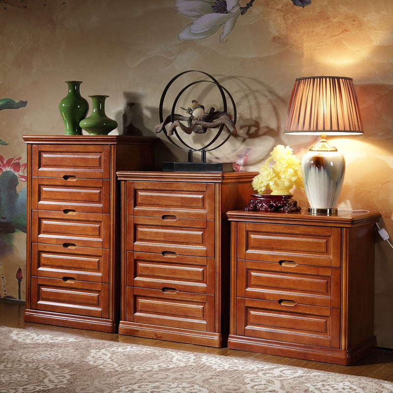 Gabinete rectángulo de madera gabinete de almacenamiento de cajones suaves