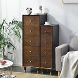 Modern Wood Cabinet Square Straight Legs Side Cabinet with Drawer