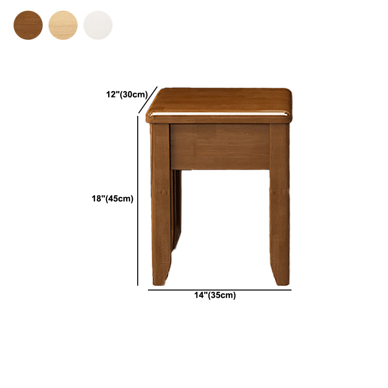 Solid Wood Makeup Vanity Desk Table Scandinavian 4 Drawer Dressing Table