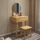 Scandinavian Vanity Makeup Table Set Solid Wood Dressing Table Stool Set