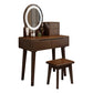 Scandinavian Vanity Makeup Table Set Solid Wood Dressing Table Stool Set