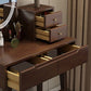 Scandinavian Vanity Makeup Table Set Solid Wood Dressing Table Stool Set