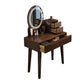 Scandinavian Vanity Makeup Table Set Solid Wood Dressing Table Stool Set