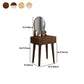 Scandinavian Vanity Makeup Table Set Solid Wood Dressing Table Stool Set