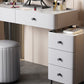 Contemporary Stone Top Vanity with Drawers Grey Vanity Set with Stool