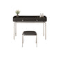 Glam Makeup Vanity Set with Glass Top, Black Vanity Dressing Table Set Clearhalo 'Bedroom Furniture' 'furn' 'furn_makeup_vanities' 'Furniture' 'Makeup Vanities' 'makeup_vanities' 5932424