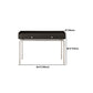 Glam Makeup Vanity Set with Glass Top, Black Vanity Dressing Table Set Clearhalo 'Bedroom Furniture' 'furn' 'furn_makeup_vanities' 'Furniture' 'Makeup Vanities' 'makeup_vanities' 5932426