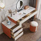 Glam Slate Top Vanity Dressing Table Solid Wood Vanity Makeup Table Set