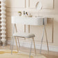 Mirrored Engineered Wood Makeup Dressing Table with Padded Stool