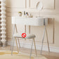 Mirrored Engineered Wood Makeup Dressing Table with Padded Stool