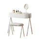 Mirrored Engineered Wood Makeup Dressing Table with Padded Stool