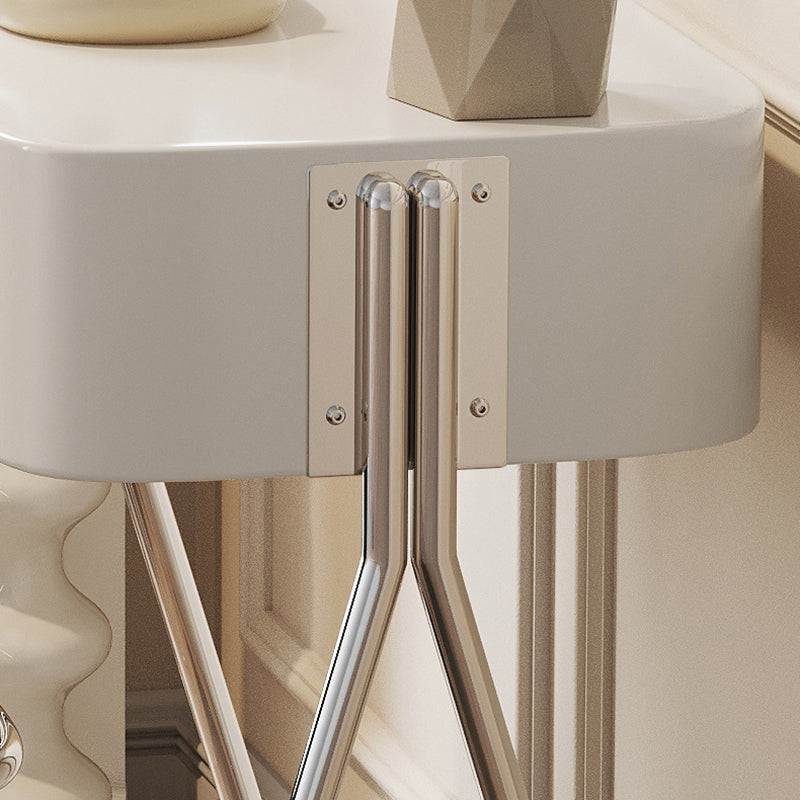 Mirrored Engineered Wood Makeup Dressing Table with Padded Stool