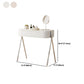 Mirrored Engineered Wood Makeup Dressing Table with Padded Stool