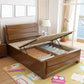84.65 inch Wide Traditional Bed Frame Rubberwood Standard Bed with Headboard