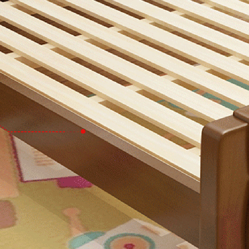 84.65 inch Wide Traditional Bed Frame Rubberwood Standard Bed with Headboard