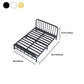 Modern Headboard Bed Rectangular Open-Frame Bed with Metal Legs
