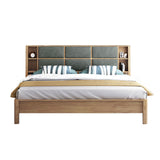 84.65 inch Wide Contemporary Bed Frame Rubberwood Bed with Storage Clearhalo 'Bedroom Furniture' 'Beds' 'furn' 'furn_beds' 'Furniture' 5932545