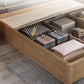 84.65 inch Wide Contemporary Bed Frame Rubberwood Bed with Storage Clearhalo 'Bedroom Furniture' 'Beds' 'furn' 'furn_beds' 'Furniture' 5932547