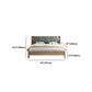 84.65 inch Wide Contemporary Bed Frame Rubberwood Bed with Storage Clearhalo 'Bedroom Furniture' 'Beds' 'furn' 'furn_beds' 'Furniture' 5932551