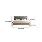 84.65 inch Wide Contemporary Bed Frame Rubberwood Bed with Storage Clearhalo 'Bedroom Furniture' 'Beds' 'furn' 'furn_beds' 'Furniture' 5932552