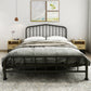 Modern Metal Headboard Bed Arched Open-Frame Bed with Metal Legs Black Clearhalo 'Bedroom Furniture' 'Beds' 'furn' 'furn_beds' 'Furniture' 5932553