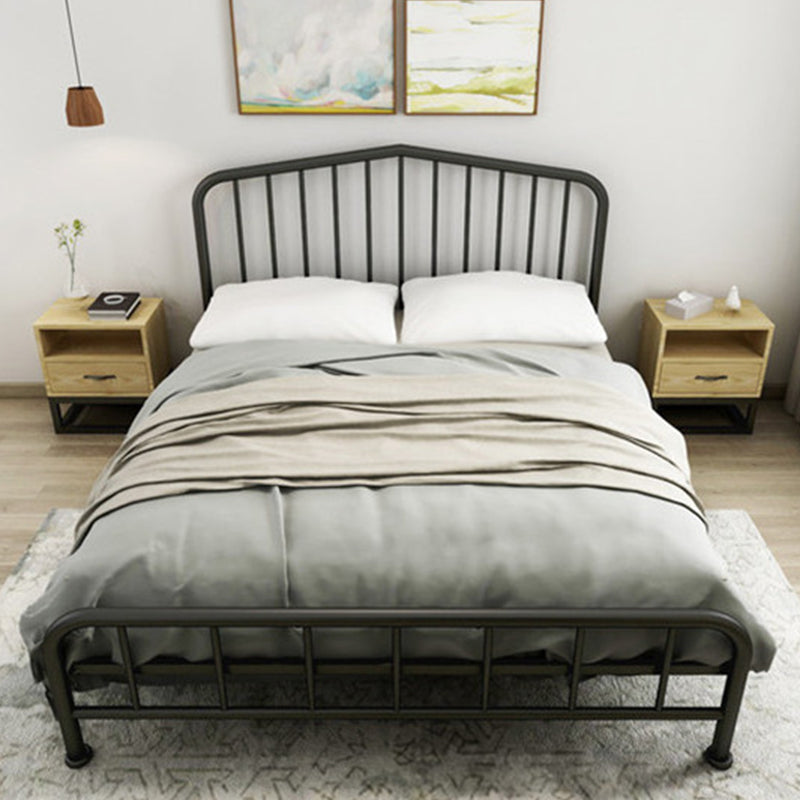 Modern Metal Headboard Bed Arched Open-Frame Bed with Metal Legs Black Clearhalo 'Bedroom Furniture' 'Beds' 'furn' 'furn_beds' 'Furniture' 5932554