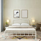 Modern Metal Headboard Bed Arched Open-Frame Bed with Metal Legs White Clearhalo 'Bedroom Furniture' 'Beds' 'furn' 'furn_beds' 'Furniture' 5932555