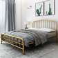 Modern Metal Headboard Bed Arched Open-Frame Bed with Metal Legs Gold Clearhalo 'Bedroom Furniture' 'Beds' 'furn' 'furn_beds' 'Furniture' 5932559