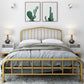 Modern Metal Headboard Bed Arched Open-Frame Bed with Metal Legs Gold Clearhalo 'Bedroom Furniture' 'Beds' 'furn' 'furn_beds' 'Furniture' 5932560