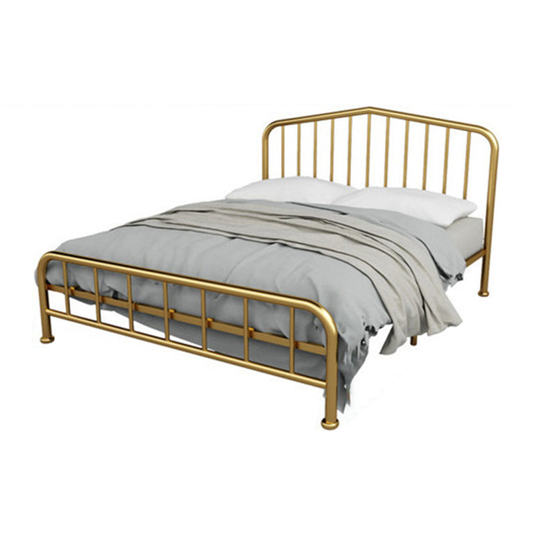 Modern Metal Headboard Bed Arched Open-Frame Bed with Metal Legs Clearhalo 'Bedroom Furniture' 'Beds' 'furn' 'furn_beds' 'Furniture' 5932561