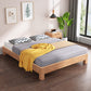 Modern Solid Wood Bed Low Profile Platform Bed With Custom Wood Legs