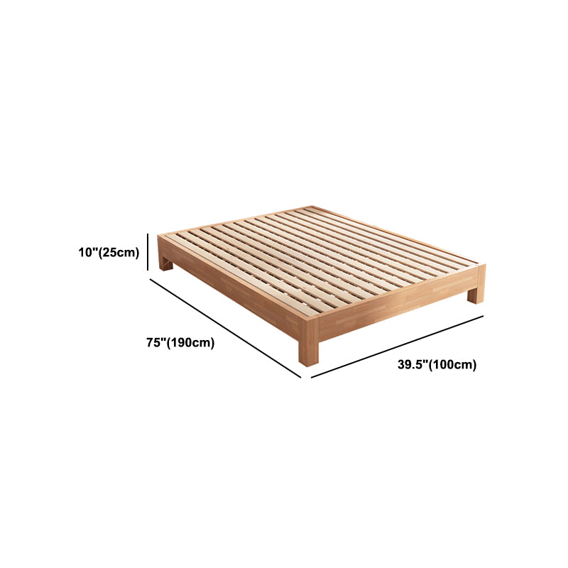 Modern Solid Wood Bed Low Profile Platform Bed With Custom Wood Legs