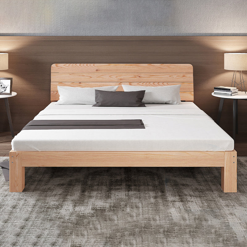 Scandinavian Solid Wood Bed Natural Bed With Custom Wood Legs