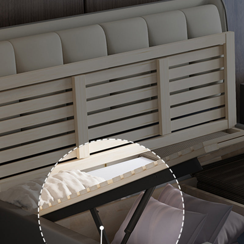 Lift Up Storage Bed Upholstered Wood Bed Frame with Headboard Clearhalo 'Bedroom Furniture' 'Beds' 'furn' 'furn_beds' 'Furniture' 5932602