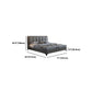 Lift Up Storage Bed Upholstered Wood Bed Frame with Headboard