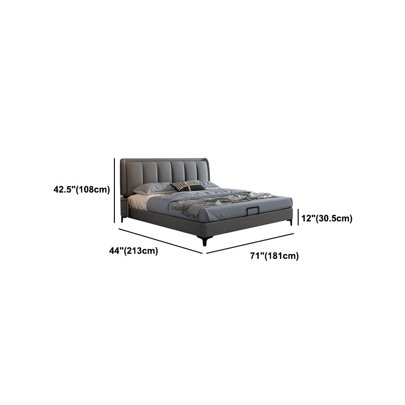 Lift Up Storage Bed Upholstered Wood Bed Frame with Headboard Clearhalo 'Bedroom Furniture' 'Beds' 'furn' 'furn_beds' 'Furniture' 5932608