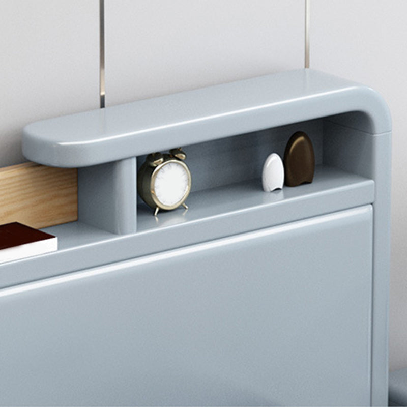 84.65 inch Wide Traditional Bed Frame Solid Wood Bed with Headboard