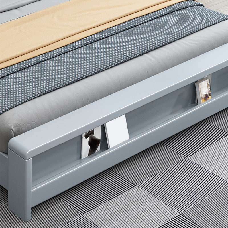 84.65 inch Wide Traditional Bed Frame Solid Wood Bed with Headboard