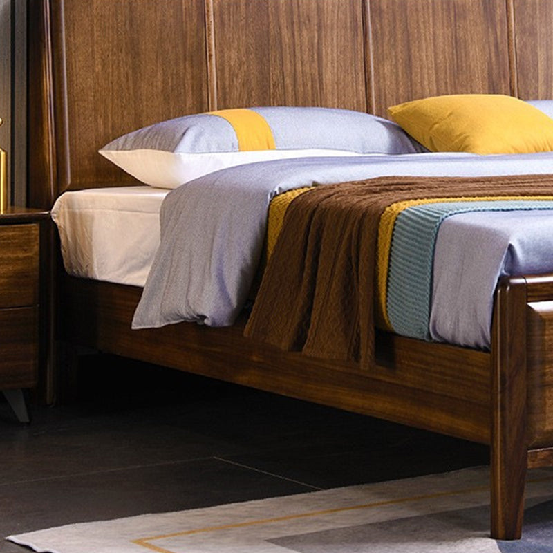 84.65 inch Wide Traditional Bed Frame Wooden Bed with Headboard Clearhalo 'Bedroom Furniture' 'Beds' 'furn' 'furn_beds' 'Furniture' 5932734