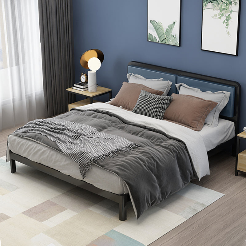 Modern Metal Folding Bed Rectangular Open-Frame Bed with Metal Legs