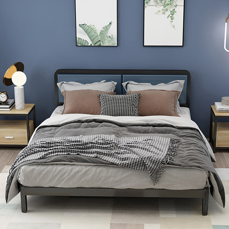 Modern Metal Folding Bed Rectangular Open-Frame Bed with Metal Legs